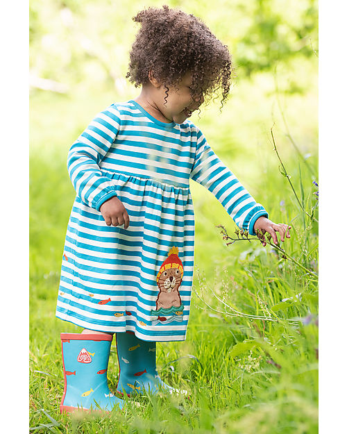 Frugi The National Trust Char Puddle Buster Welly - Frog Wellies