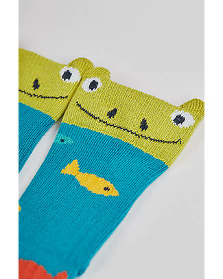 Frugi The National Trust Character Socks - Pack of 2 - Frog - Organic Cotton Socks