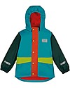 Frugi The National Trust Puddle Buster Coat - Blue/Beaver Waterproof