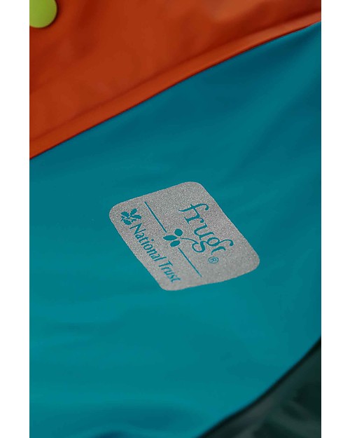 Frugi The National Trust Puddle Buster Coat - Blue/Beaver Waterproof
