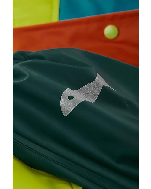 Frugi The National Trust Puddle Buster Coat - Blue/Beaver Waterproof