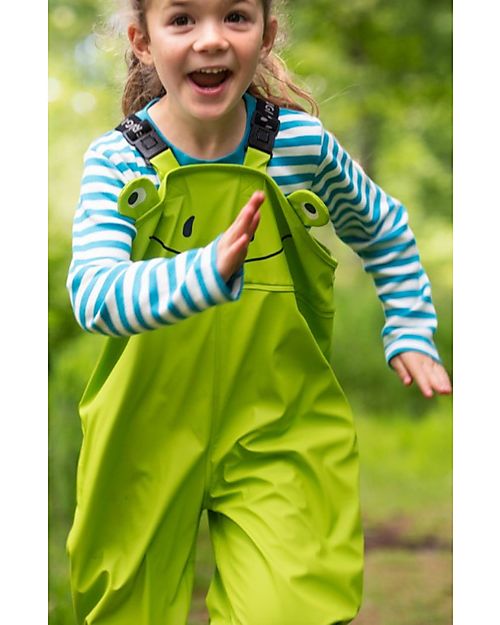 Frugi The National Trust Puddle Buster Trousers - Frog Dungarees