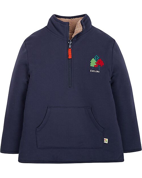 Frugi The National Trust Reversible Fleece - Indigo/Twig Sweatshirts