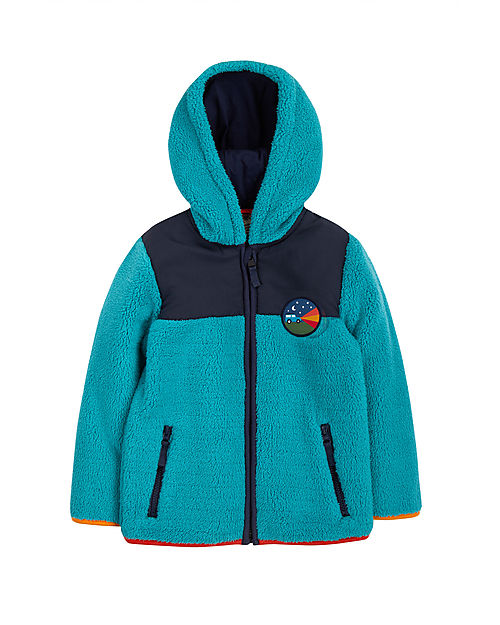 Frugi Theo Ted Fleece Jacket - Camper Blue/Indigo Jackets