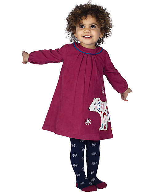 Frugi Tiggy Tights Polar Bear - Organic Cotton (not itchy!) Tights