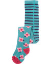 Frugi Tights Aqua Daisy - Organic Cotton (cozy and not itchy!) Tights