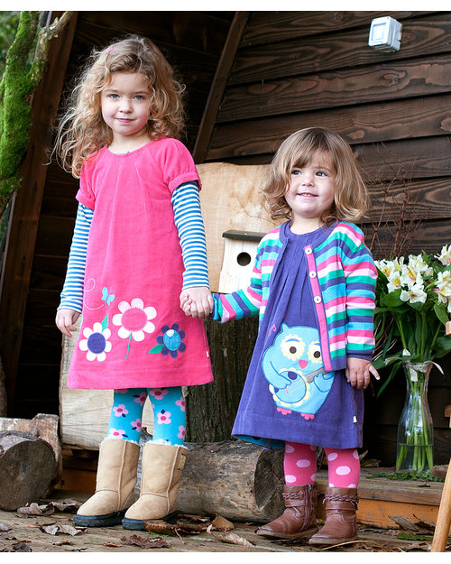 Frugi Tights Aqua Daisy - Organic Cotton (cozy and not itchy!) Tights