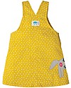 Frugi Tilly Cord Pinafore Dress, Gorse Speckle Spot/Fox - Organic Cotton Dresses_