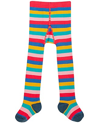 Frugi Toasty Tights - Bright Rainbow - Organic Cotton Terry Tights