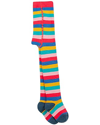 Frugi Toasty Tights - Bright Rainbow - Organic Cotton Terry Tights