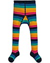 Frugi Toasty Tights, Rainbow Stripes - Organic Cotton Terry (soft, cosy and non-scratchy) Tights