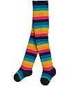 Frugi Toasty Tights, Rainbow Stripes - Organic Cotton Terry (soft, cosy and non-scratchy) Tights