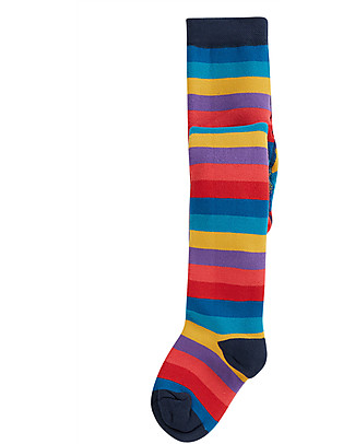 Frugi Toasty Tights - Watermelon Rainbow Stripe - Organic Cotton Tights