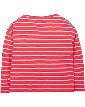 Frugi Tori Boxy Top - Watermelon Stripe/Unicorn - Organic Cotton Long Sleeves Tops