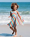 Frugi Twirly Beach Dress, Rainbow Candy Stripe - Organic Cotton Jersey Dresses_