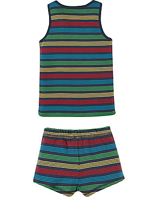 Frugi Vest and Boxer - Tobemory Rainbow - 100% Organic Cotton Vests