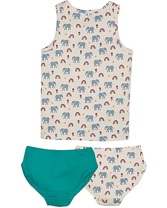 Frugi Vest and Brief - Elephants - 100% Organic Cotton Gift Set