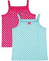Frugi Vicky 2 Pack Vests, Polka Dots - Pack of 2 - 100% Organic Jersey Cotton Vests