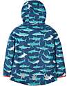 Frugi Waterproof Jacket with Sharks - Blue - Made from Recycled Bottles Waterproof
