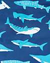 Frugi Waterproof Jacket with Sharks - Blue - Made from Recycled Bottles Waterproof