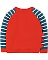 Frugi Wilfred Knitted Jumper - Koi Red/Dino - Organic cotton Jumpers