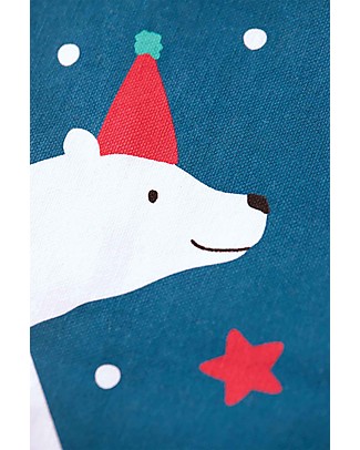 Frugi Yuletide Stocking - Loch Blue/Polar Bear Christmas Decorations