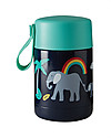 Frugi Yummy Insulated Food Flask - Indigo/Elephant - 450 ml Snack Boxes