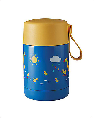 Frugi Yummy Insulated Food Flask - Runner Ducks - 450 ml Lunch Boxes in Metal