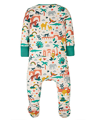 Frugi Zip Up Babygrow with Feet - India - 100% Organic Cotton Babygrows