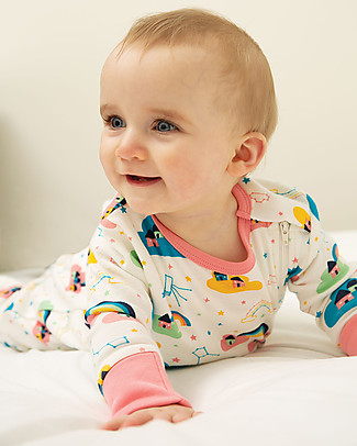 Frugi Zipped Babygrow - Above the Star - Organic Cotton Babygrows