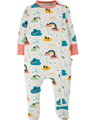 Frugi Zipped Babygrow - Above the Star - Organic Cotton Babygrows