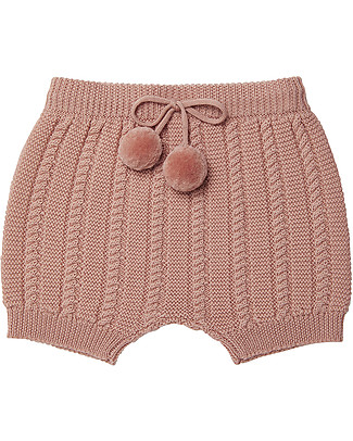 Fub Baby Bloomers, Blush - 100% Merino Wool Shorts