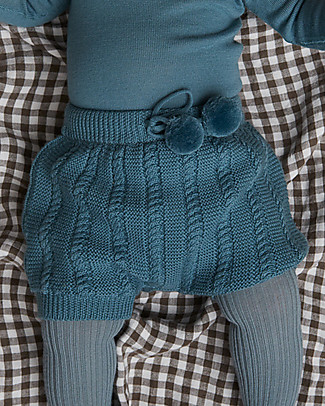 Fub Baby Bloomers, Ocean - 100% Merino Wool Shorts