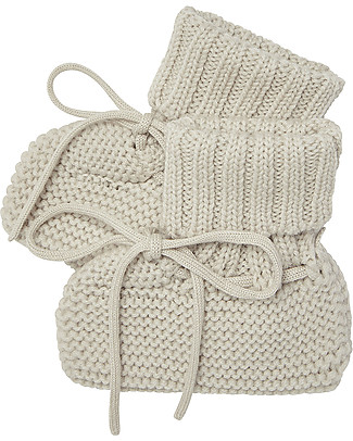 Fub Baby Boots, Ecru - 100% Merino Wool Shoes