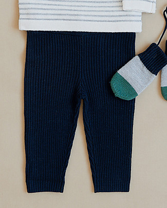 Fub Baby Leggings, Navy - 100% Merino Wool Leggings