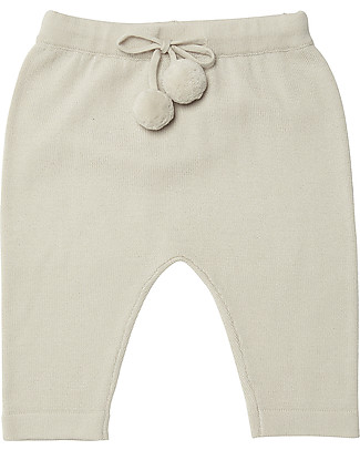Fub Baby Loose Pants, Ecru - 100% Merino Wool Trousers