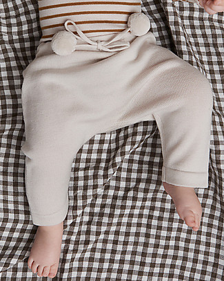 Fub Baby Loose Pants, Ecru - 100% Merino Wool Trousers
