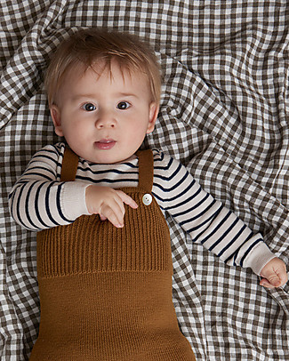 Fub Baby Sweater, Ecru/Navy - 100% Merino Wool Jumpers