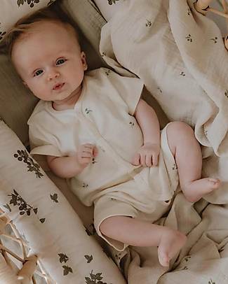 Garbo&Friends Baby Nest - 35 x 65 x 16 cm - Blackberry - Percale Cotton Baby Nest