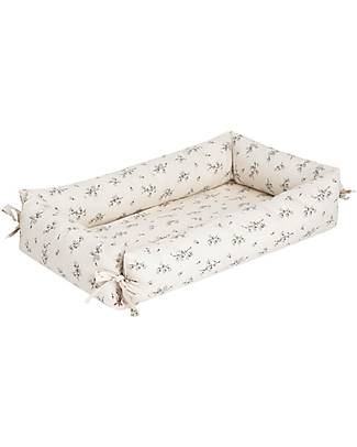 Garbo&Friends Baby Nest - 35 x 65 x 16 cm - Bluebell - Percale Cotton Mattresses