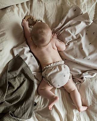 Garbo&Friends Blanket - Cherry - 75 x 75 cm - Cotton Jersey with Silk-Finish - Mini Line Collection Muslin Swaddle