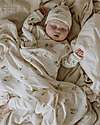 Garbo&Friends Blanket - Forget Me Not - 75 x 75 cm - Cotton Jersey with Silk-Finish - Mini Line Collection Muslin Swaddle
