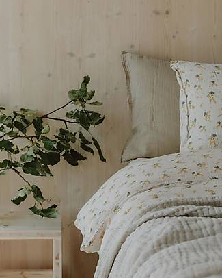 Garbo&Friends Pillowcase - 50 x 70 cm - Mimosa - 100% Cotton Muslin Bed Sheets and Pillow Cases