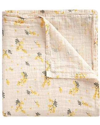 Garbo&Friends Swaddle Blanket - Mimosa - 110 x 110 cm - 100% Cotton Muslin Muslin Swaddle