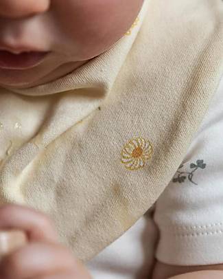 Garbo&Friends Triangle Bib - Daisy - 100% Cotton Jersey with Silk-Finish - Mini Line Collection Bandana Bibs
