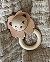 Garbo&Friends Wood and Leather Teether - Lion - Untreated Leather and Wood Teethers