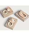 Garbo&Friends Wood and Leather Teether - Lion - Untreated Leather and Wood Teethers