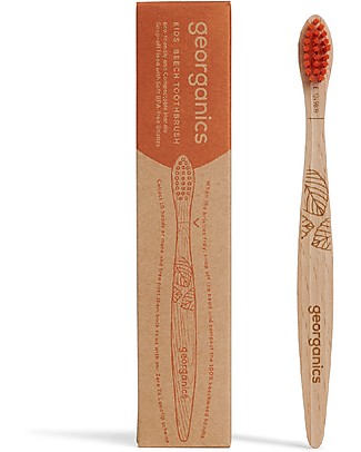 Georganics Beechwood Toothbrush - Kids Bristles Toothpaste and Toothbrush