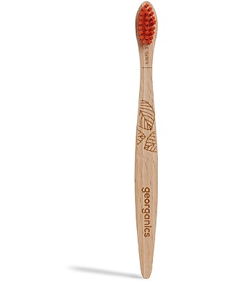 Georganics Beechwood Toothbrush - Kids Bristles Toothpaste and Toothbrush