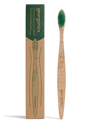 Georganics Beechwood Toothbrush - Medium Bristles Toothpaste and Toothbrush
